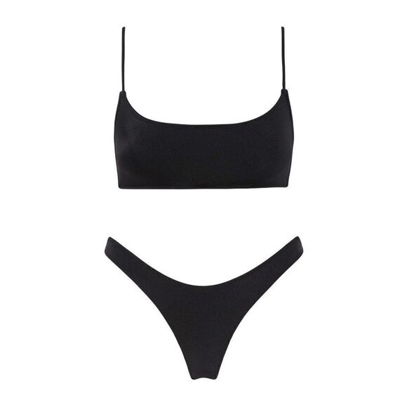 TRIANGL MICA CHEEKY EBONY BLACK W/ BACK PACK ♠️ - Picture 5 of 6